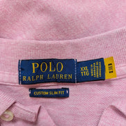 Polo manches courtes Polo Ralph Lauren Big Pony rose XXL Custom Slim Fit