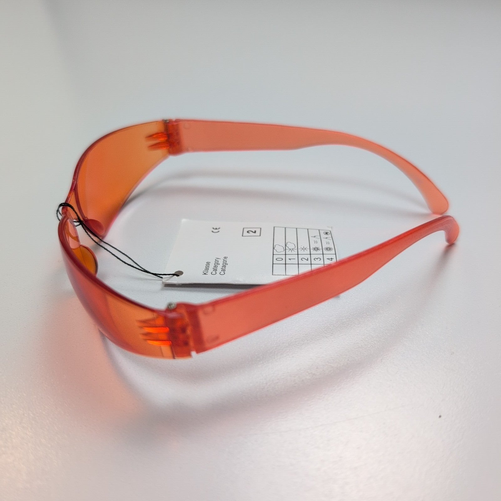 Lunettes de soleil Masque Orange Style Sport Rectangulaire Y2K