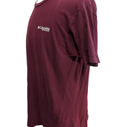 COLUMBIA PFG T-Shirt Homme L Bordeaux Pêche Logo Vintage Fishing Outdoor |101T