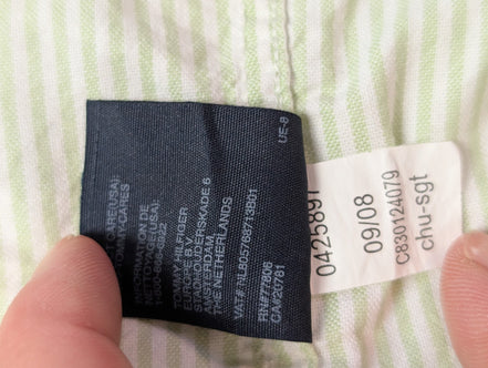 Chemise Tommy Hilfiger verte à rayures taille L #273msch