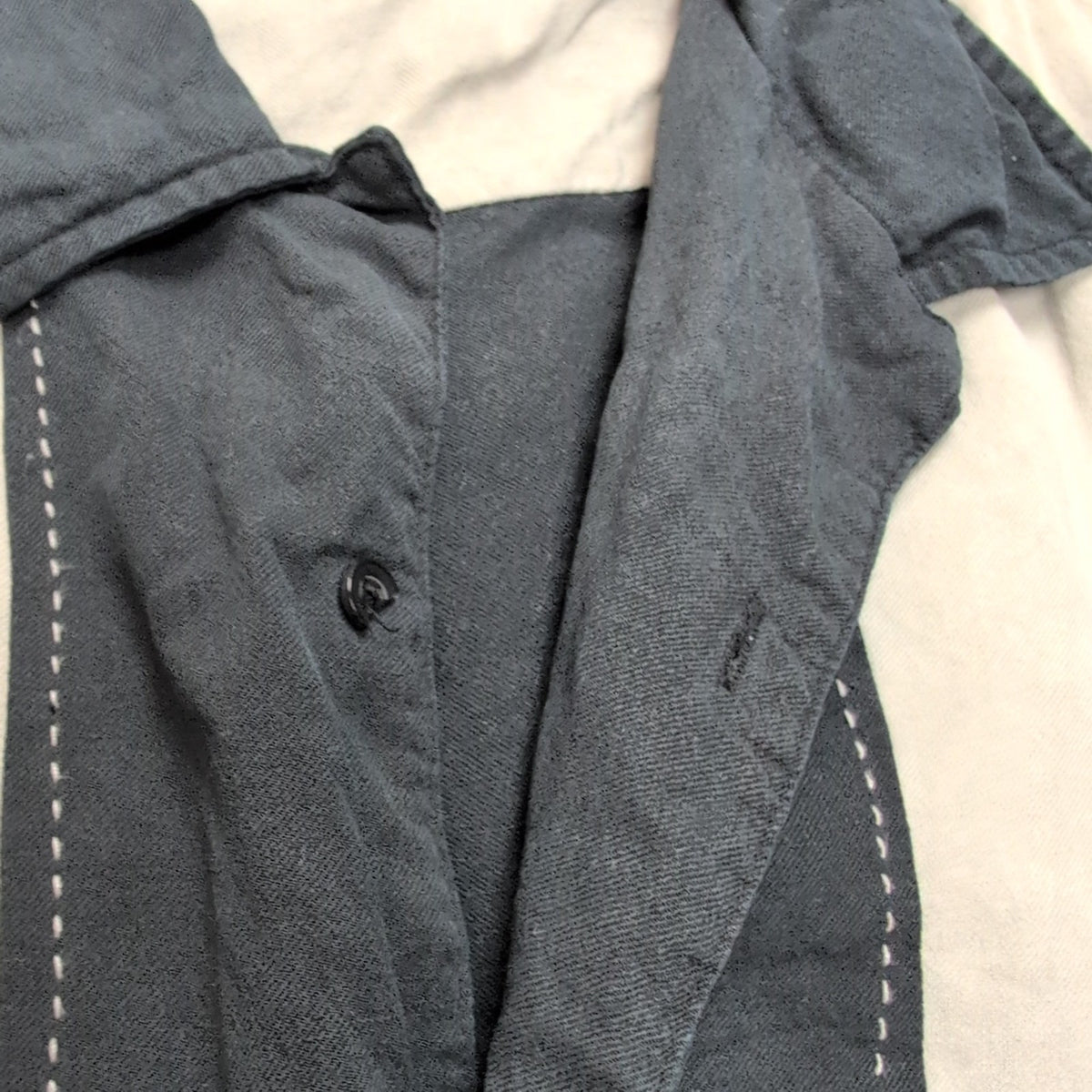 Chemise Hawaïenne Alfani XL 100% Soie Noir Gris Style Cuba Panama