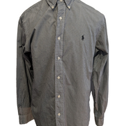 Chemise Polo Ralph Lauren Shirt L Custom Fit Carreaux Noir Button Down