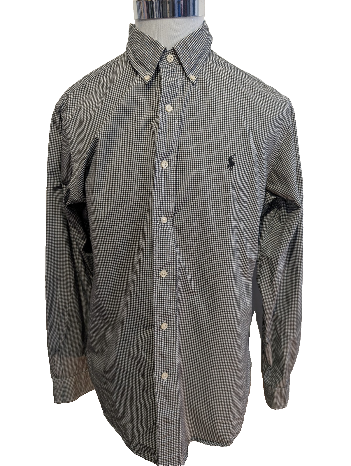 Chemise Polo Ralph Lauren Shirt L Custom Fit Carreaux Noir Button Down