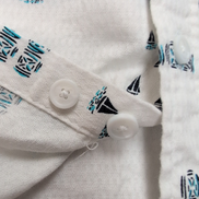 Chemise Hawaïenne Haggar XL Palmier Bateau Turquoise 100% Coton manches courtes