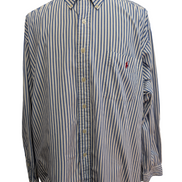 Chemise Ralph Lauren Golf Tilden XXL 3XL Rayures Bleues Shirt Button Down