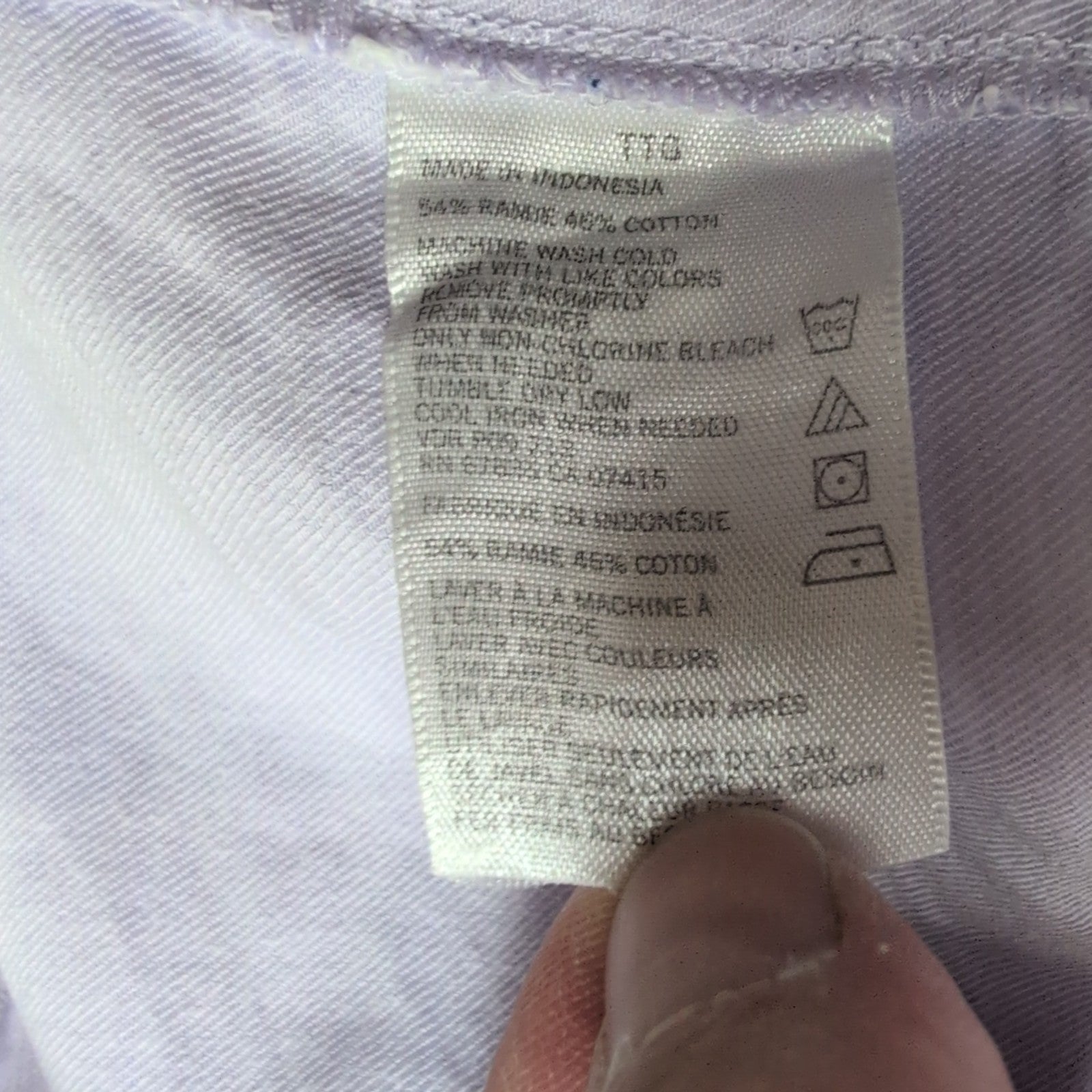 Chemise Nautica Classic Fit XXL Lilas Ramie (Lin) Coton Manches Courtes