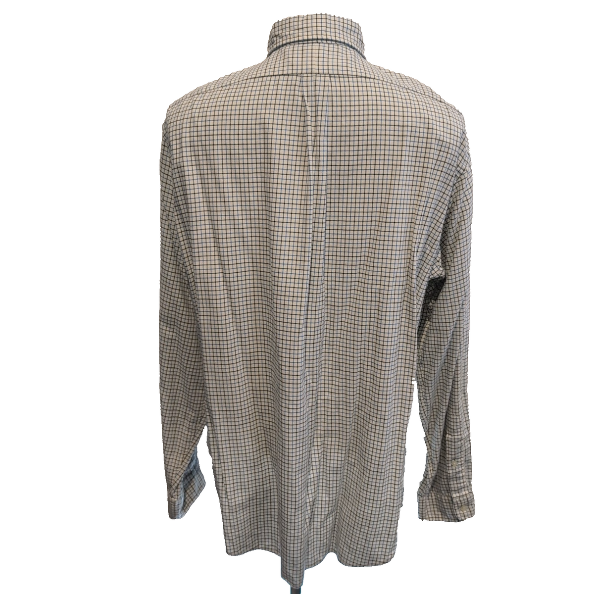 Chemise Ralph Lauren XL Classic Fit Flanelle Fine Carreaux Bleu Noir Coton