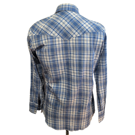 Chemise WRANGLER Western Bleue avec Poches Manches Longues - Taille S