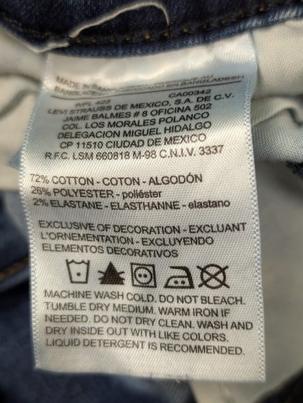 Jean Levi's Denizen Femme Bleu Slim Ultra Stretch W31 État Impeccable 🌟👖