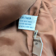 Blouson cuir et daim Paris Sport Club marron clair pour femme taille M #35c