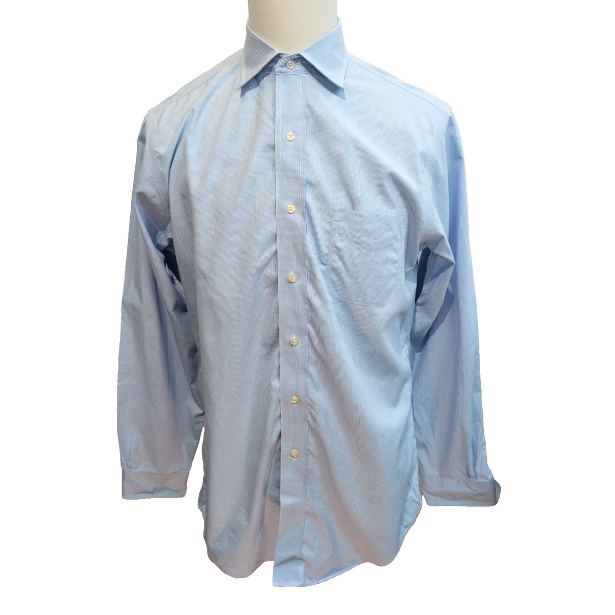 Chemise Brooks Brothers Regent M/L Bleu Pied-de-poule Supima Coton