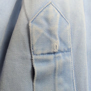 Chemise Ralph Lauren XL Blake Bleu Oxford Logo Rose Coton Épais Manches longues