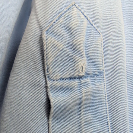 Chemise Ralph Lauren XL Blake Bleu Oxford Logo Rose Coton Épais Manches longues