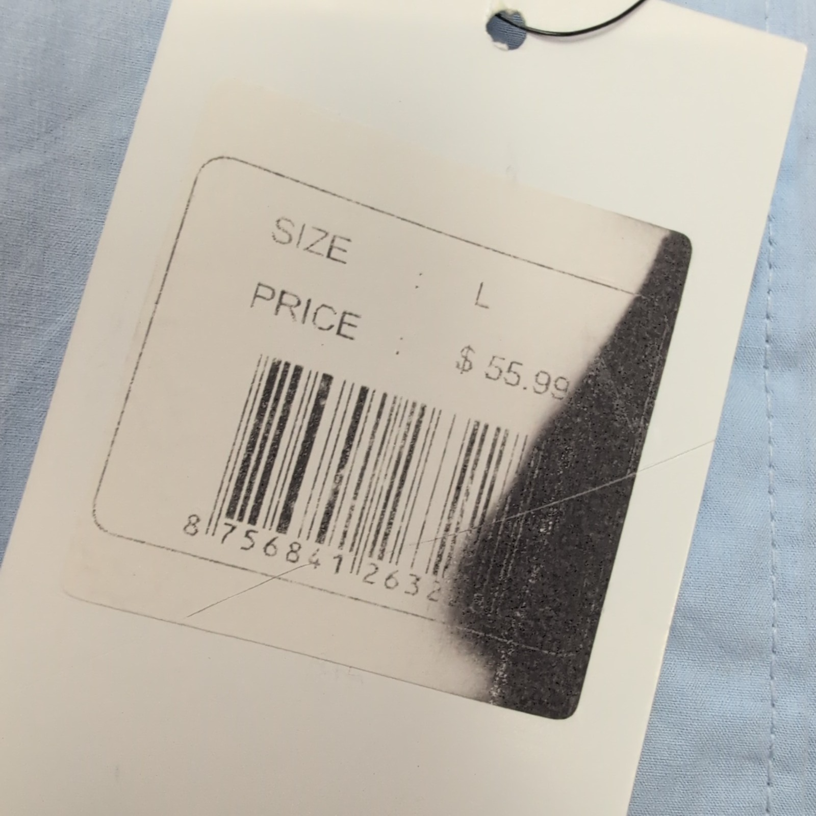 Chemise Todd Shelton L Neuve Étiquette Slim Fit 100% Coton Bleu Unie
