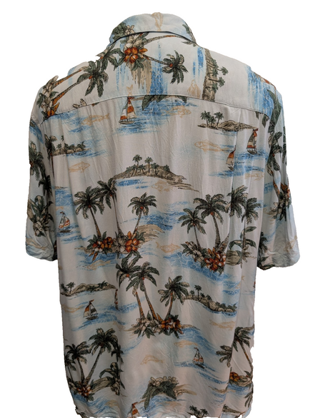 Chemise Hawaïenne Batik Bay Easy Care - Motif Tropical & Poissons - XL