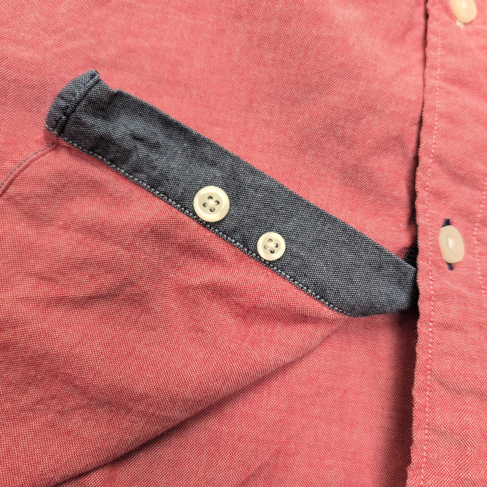 Chemise Nautica XL Rouge Chiné Classic Fit Logo Dos Nautica 83 manches longues