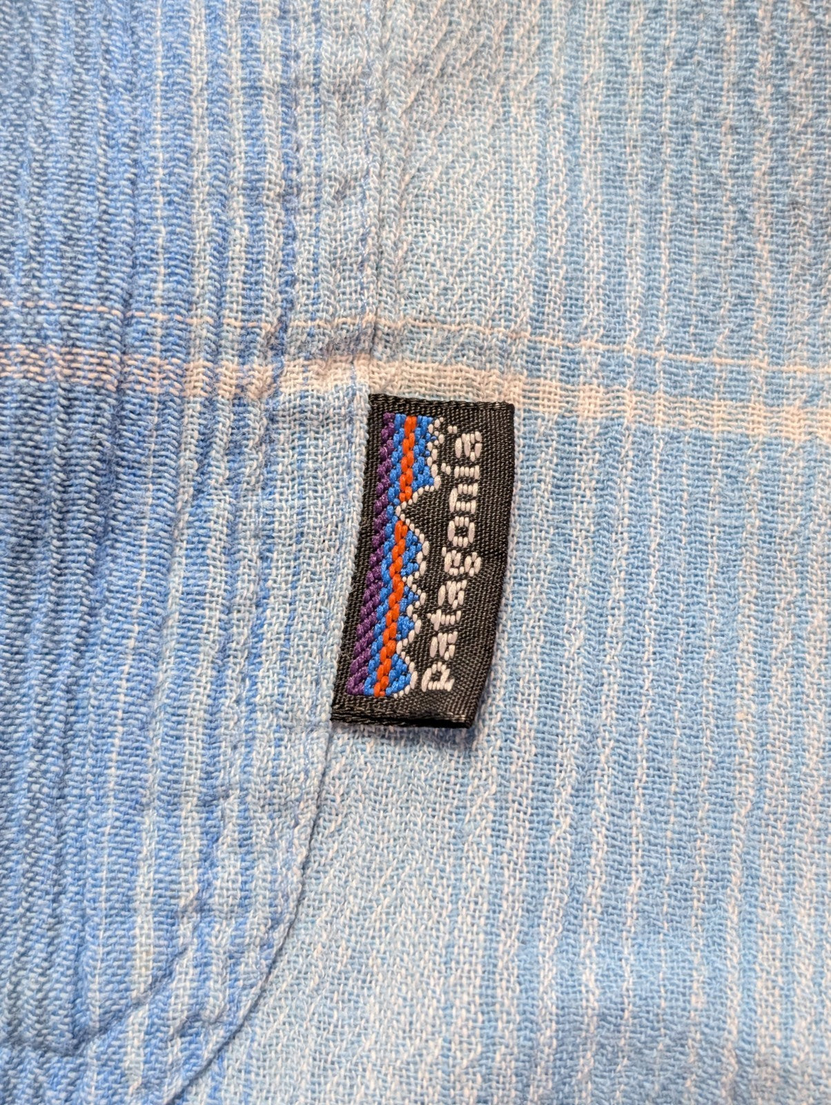 Chemise Patagonia bleue à carreaux manches courtes taille XL #277msch