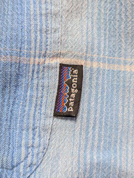Chemise Patagonia bleue à carreaux manches courtes taille XL #277msch