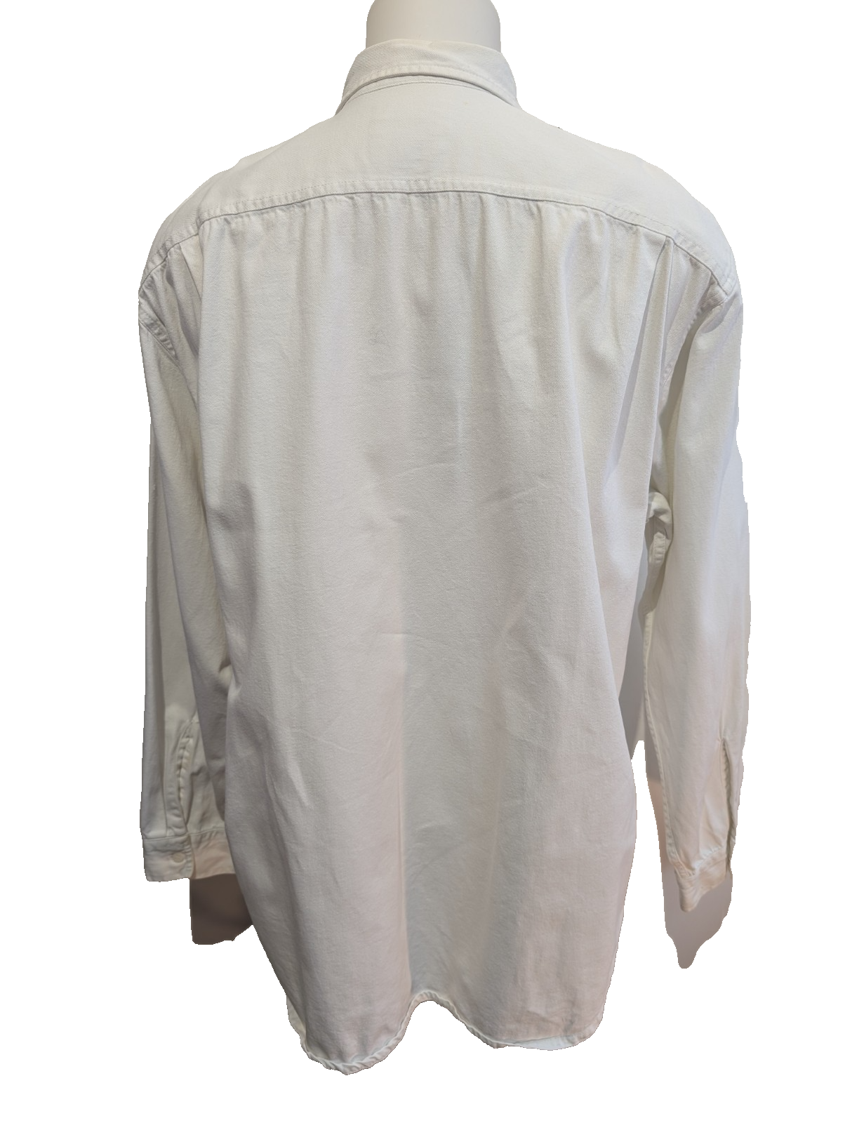 CHEMISE LEVI'S Jean Blanc Denim XL TG Homme Vintage 2 Poches Coton