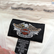Chemise Harley-Davidson Femme XL Blanche Sans Manches Dos Brodé Ailes Ange