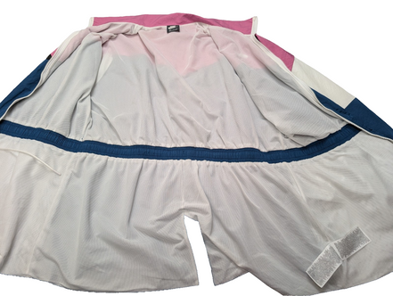 NIKE Veste Long Coupe-Vent Femme XL Rose Bleu Blanc Vintage Neuf | 322BSR