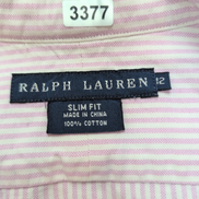 Chemise Ralph Lauren Femme M/L Slim Fit Rose Rayures Oxford 100% Coton