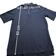 Polo manches courtes Polo Ralph Lauren Golf L bleu marine rayures coton Pima