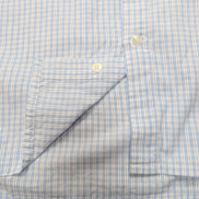 Chemise YVES SAINT LAURENT Bleu Carreaux XL Logo Brodé Manches Courtes