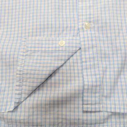 Chemise YVES SAINT LAURENT Bleu Carreaux XL Logo Brodé Manches Courtes