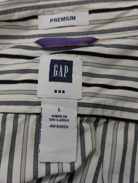 Chemise GAP blanche à rayures noires taille L #103msch