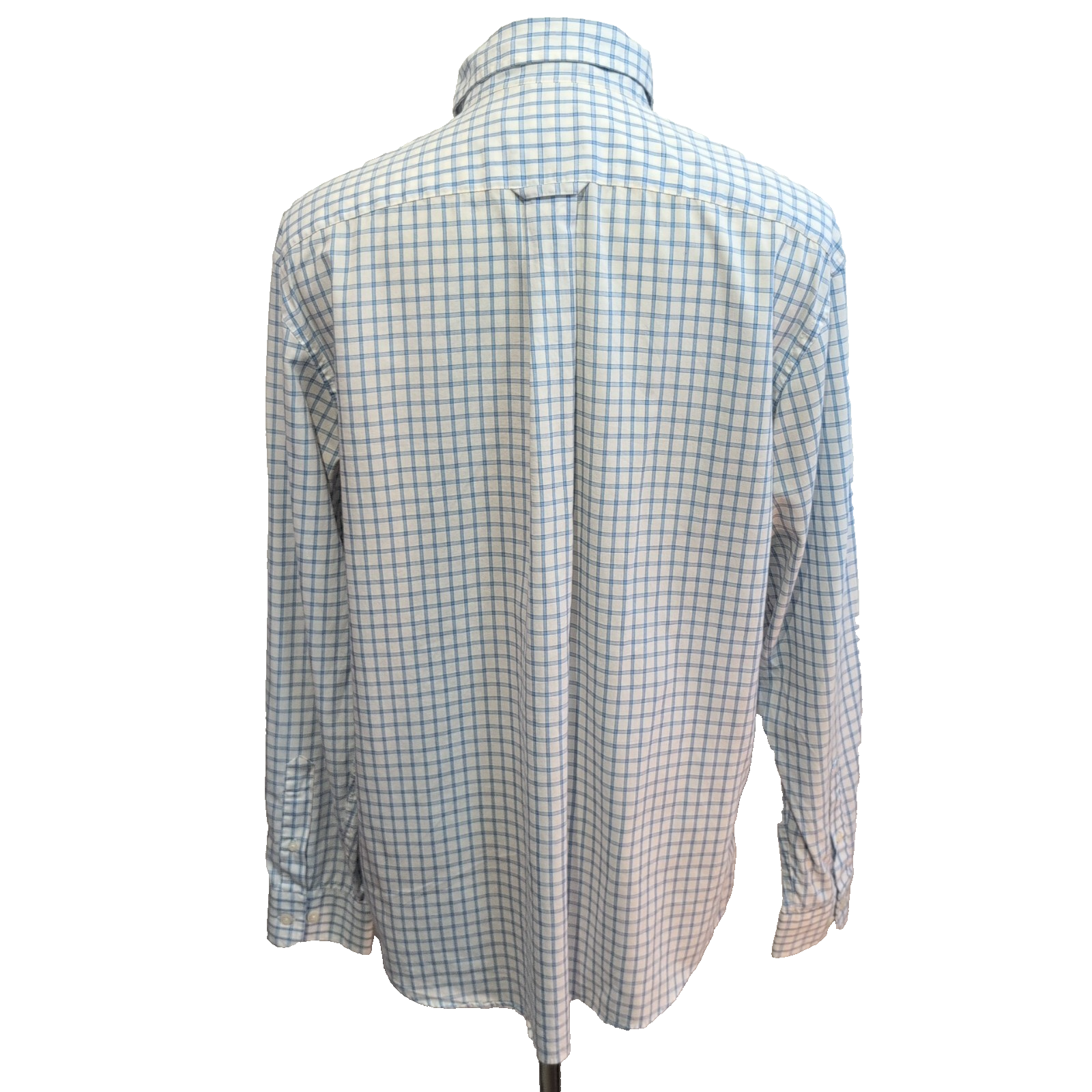 Chemise Nautica carreaux bleu blanc manches longues 1 poche XL