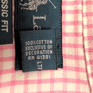 Chemise Ralph Lauren XXL Rose Carreaux Oxford Coton Logo Marron Manches Courtes