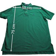 Polo manches courtes Polo Ralph Lauren XL vert foncé logo violet coton