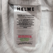 T-shirt HELME Homme S Blanc Chiné Gris 100% Coton Logo Minimaliste Neuf