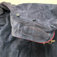 🌟 OUTBROOK Manteau / Veste Longue Nubuck Cuir VÉRITABLE BLEU MARINE T. 2XL |44c
