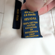 Chemise Ralph Lauren XL Blanche Coton Logo Blanc Ton sur Ton Classique
