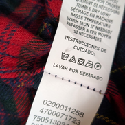 🔥 CHEMISE FLANELLE CHAPS XL (TG) TARTAN ROUGE VERT BLEU LOGO BRODÉ