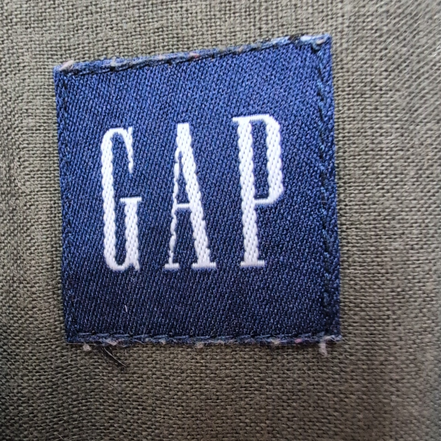 Chemise GAP manches courtes 55% lin 45% coton vert kaki poche XXL