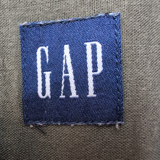 Chemise GAP manches courtes 55% lin 45% coton vert kaki poche XXL