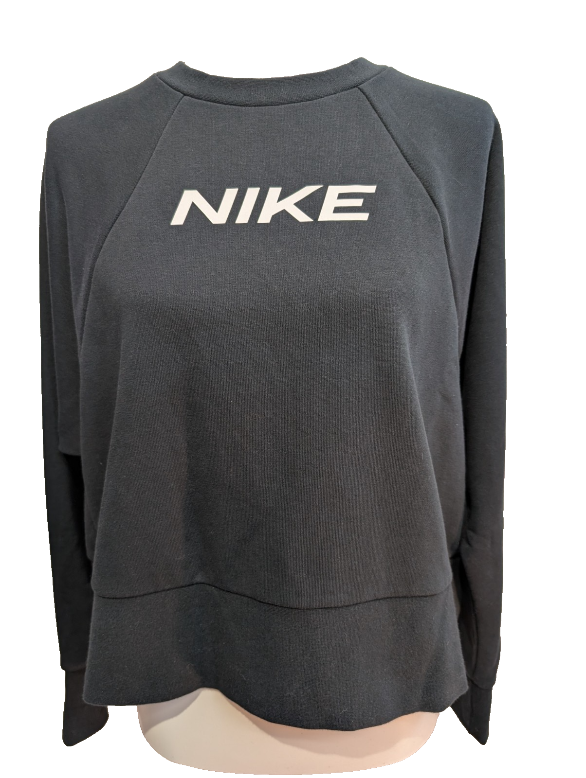 Sweat Nike noir femme crop top sport Dri-fit col rond