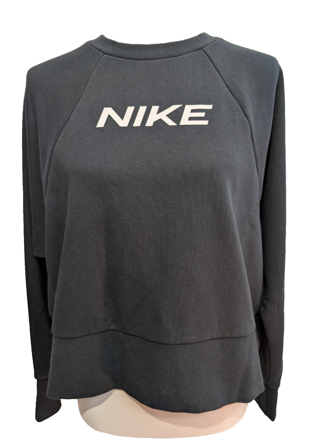 Sweat Nike noir femme crop top sport Dri-fit col rond