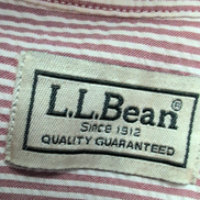 Chemise L.L. Bean à rayures rouges manches courtes taille XL #115e