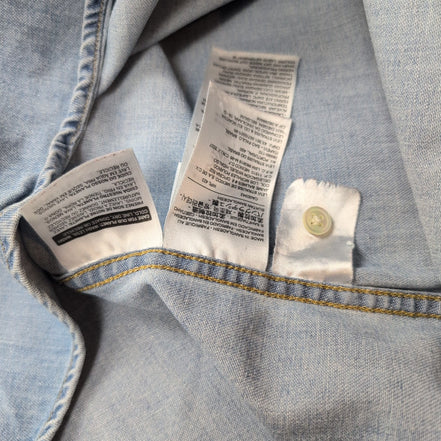 Chemise Westen Levi's Vintage Denim Bleu Clair Boutons Pressions Nacrés T. XXL