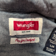 Chemise Wrangler orange uni manches courtes taille L #100e