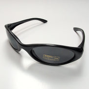 KAKIKO Lunettes de Soleil Ovales Noir Style Y2K Motif Mat et Brillant