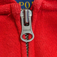 Veste à capuche Polo Ralph Lauren rouge Polo 67 flocage vintage S