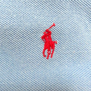 Polo Ralph Lauren Homme XL Bleu Rayures Logo Rouge Polo Manches Courtes