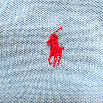 Polo Ralph Lauren Homme XL Bleu Rayures Logo Rouge Polo Manches Courtes