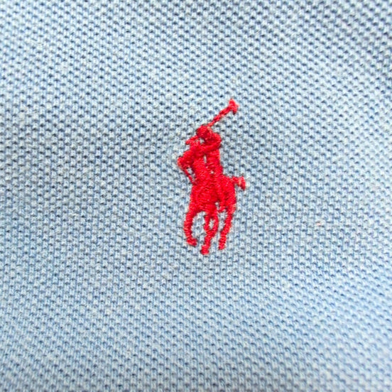 Polo Ralph Lauren Homme XL Bleu Rayures Logo Rouge Polo Manches Courtes