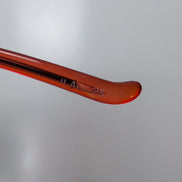 Lunettes de soleil Y2K Cyber Rimless Teintées Rouge Branche Fine Métal